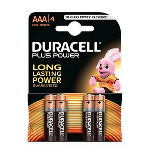Duracell Plus 4 Pilhas Alcalinas 1,5V LR03 AAA